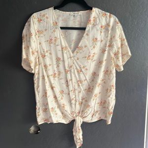 Madewell Tie-Front top in Windowbox Floral